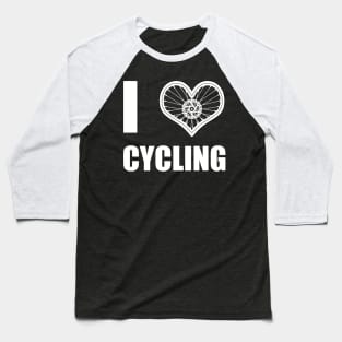 I Love Cycling Cool Gift For Cyclist Baseball T-Shirt